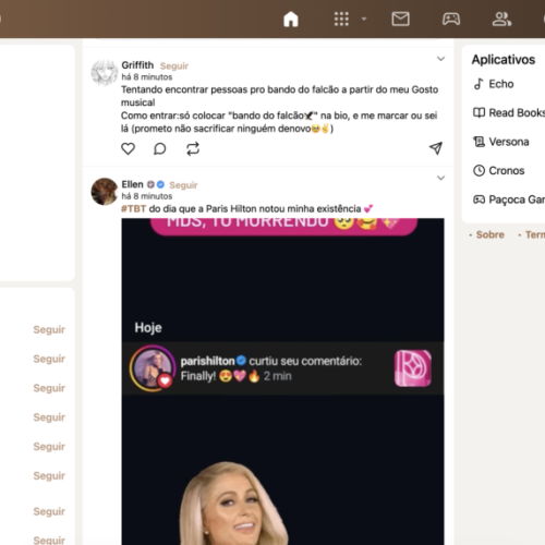 Captura de Tela - rede social paçoca