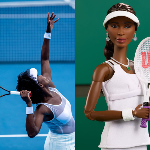 Foto: Reprodução/ Venus Williams | Divulgação/Mattel.
